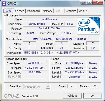 Разгон процессора celeron g530